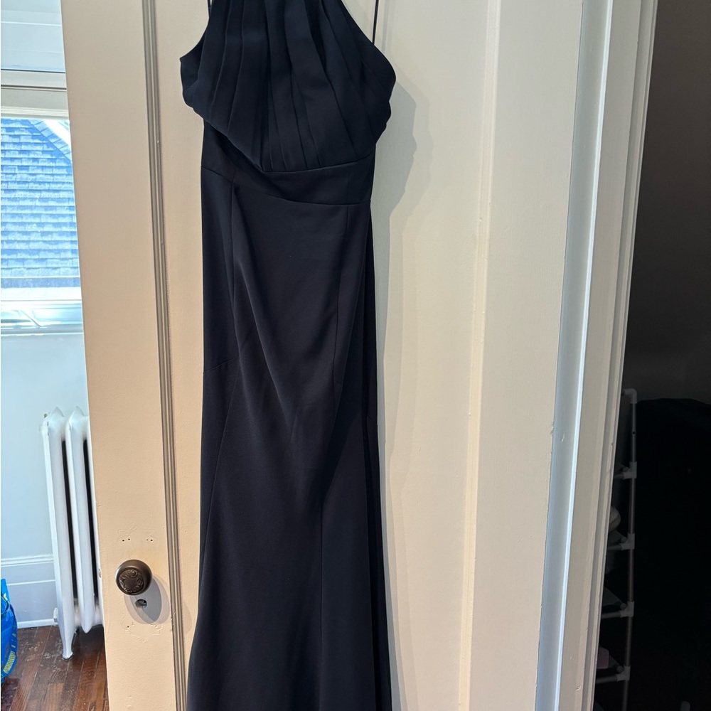 Elegant navy Halter Dress